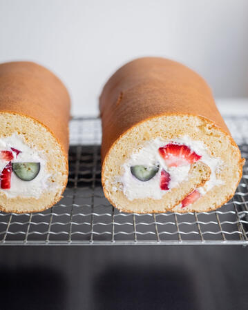 Berry and Cream Swiss Roll